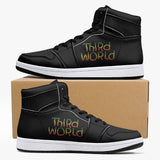 Third World High Top Black Leather Basketball Shoe