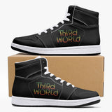 Third World High Top Black Leather Basketball Shoe